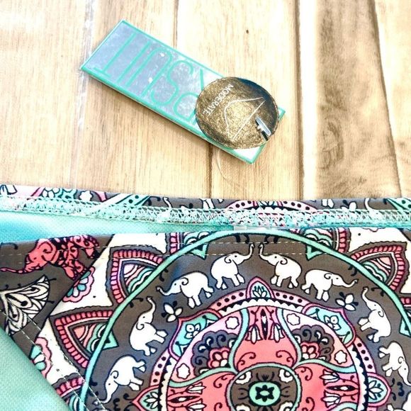 New Pursuit Turquoise Elephant Moderate Coverage String Bikini Bottoms - Picture 3 of 9
